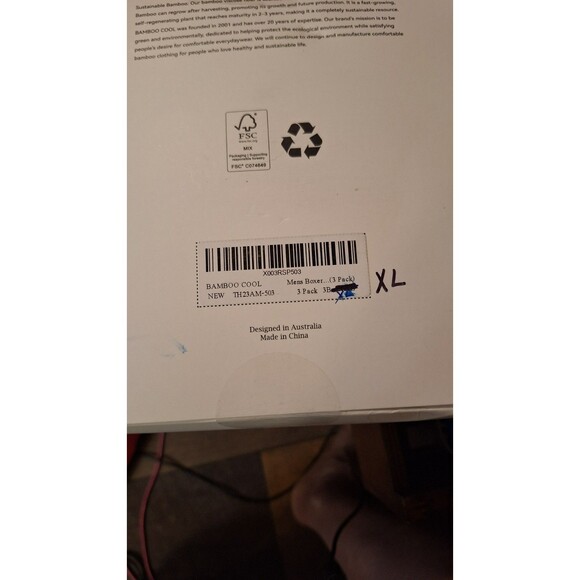 Bamboo Cool Mens 3 Pack Boxer Briefs Size X L Multicolor  New - Picture 5 of 6